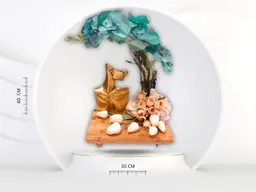 Wooden stand with necklace holder